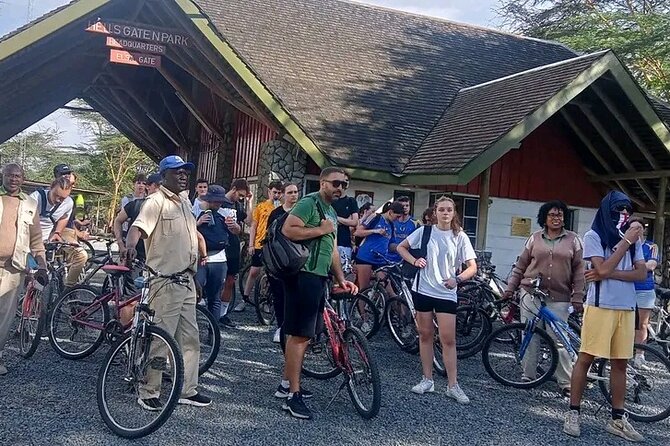 Bike Tour at Hell's Gate National Park, Boat Ride at L. Naivasha - Fischer’s Tower after the first kilometer