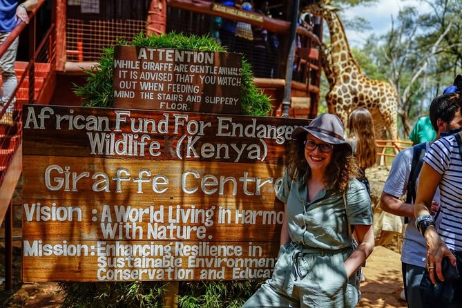 Day tour to Giraffe center and Karen Blixen Nairobi - Feeding giraffes at the Giraffe Centre