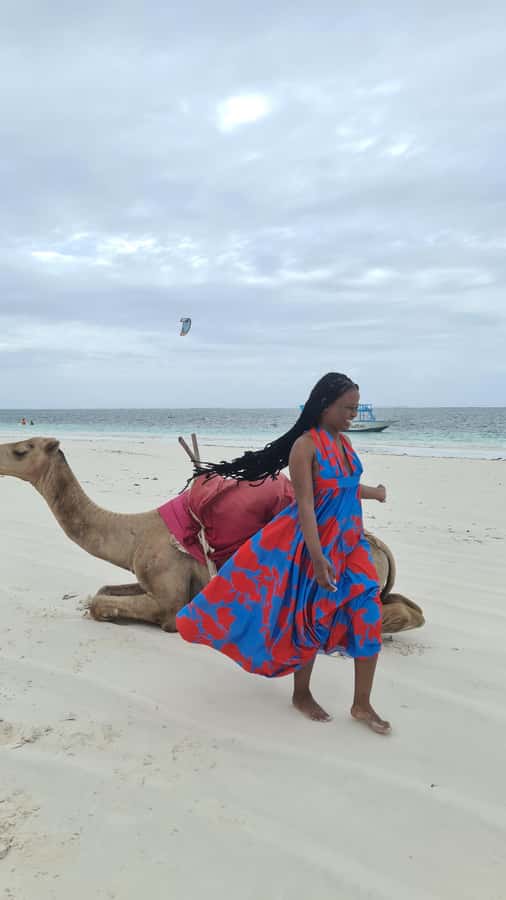 DIANI: BEACH CAMEL RIDE - The camels and the crew