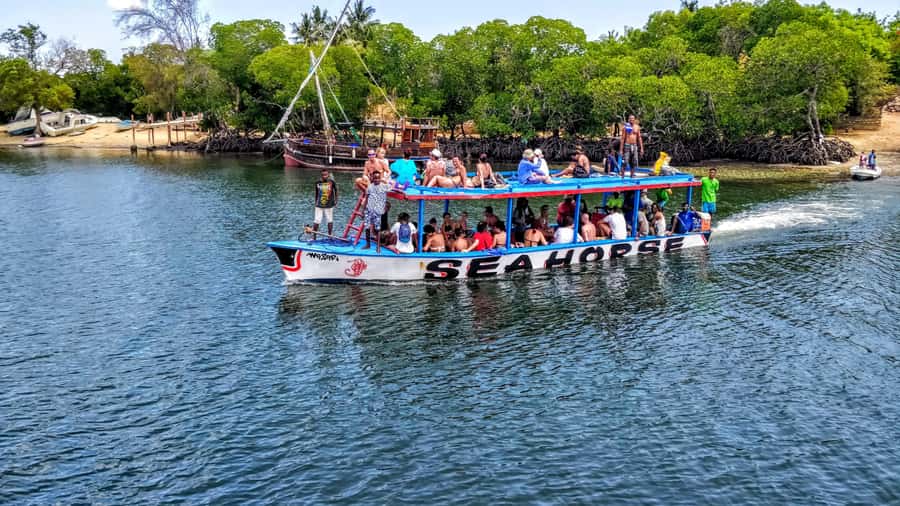 From Mombasa: Watamu Marine Park & Sudi Island Excursion - Seeing Watamu from the double-decker boat