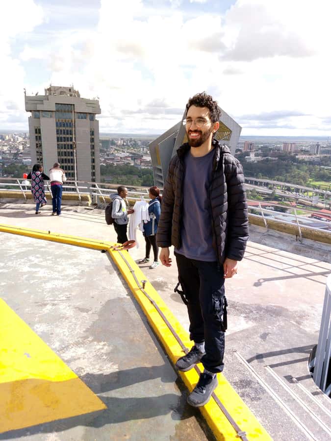 Nairobi city walking tour - Finishing above Nairobi at KICC