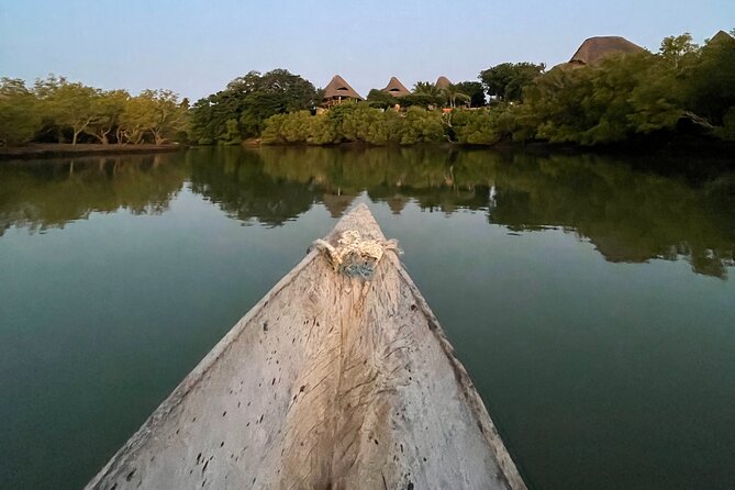 Sunset Canoe Tour on a River within the Mangroves - A wooden canoe powered by people