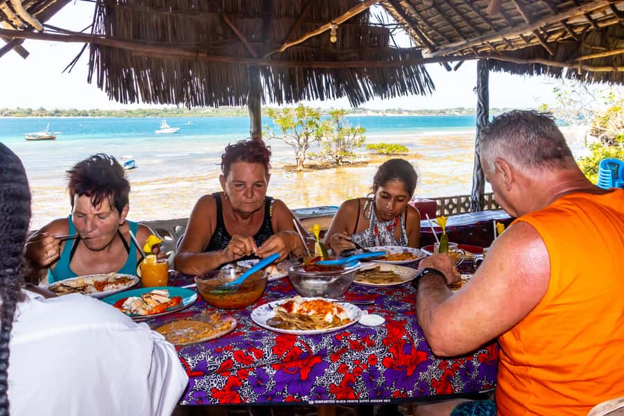 Wasini Island: Dolphin Spotting & Snorkel at Kisite Mpunguti - Sailing out on a traditional dhow